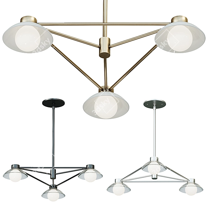 Archipelago 3 Surface Pendant: Perfect Fusion of Light & Design 3D model image 1