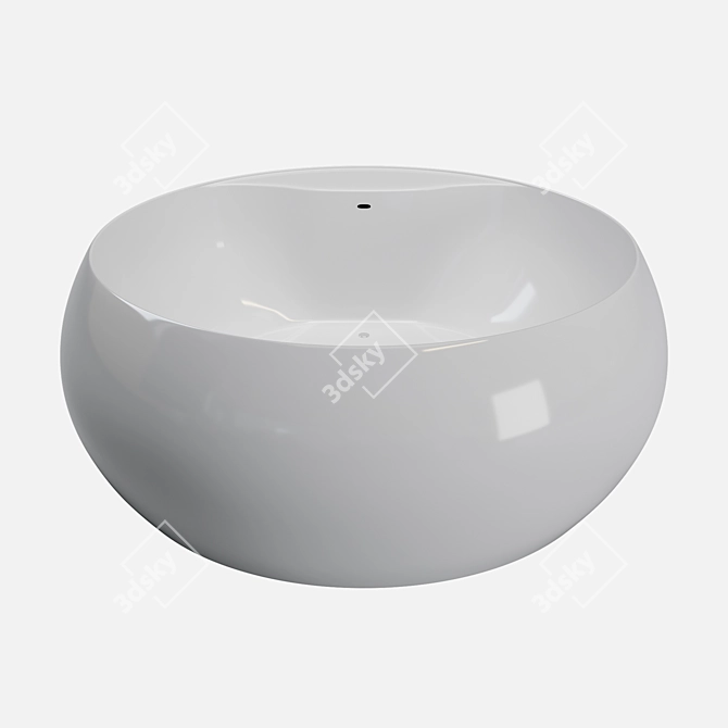 Luxurious Italian Acrylic Bath 3D model image 1