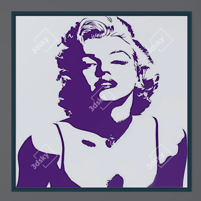 Title: Iconic Marilyn Monroe Canvas 3D model image 2