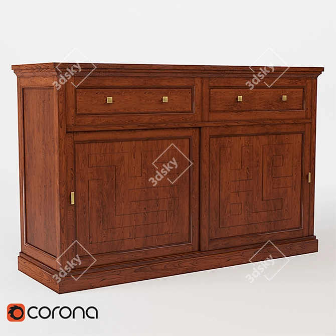 3D Max-Rendered Drawer Design 3D model image 1