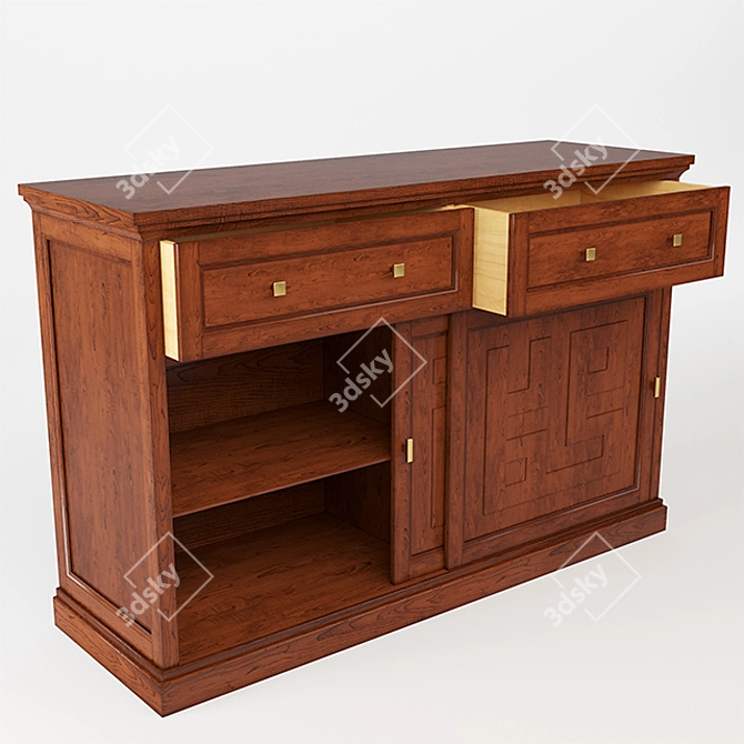 3D Max-Rendered Drawer Design 3D model image 2