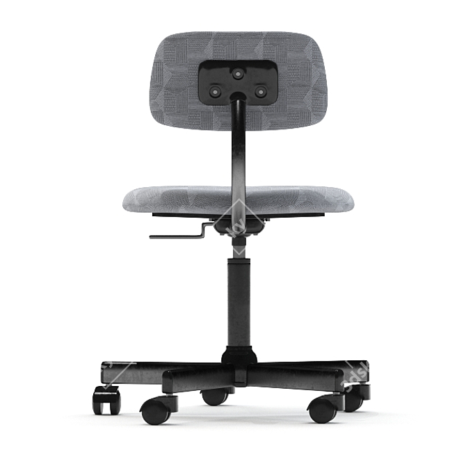 Elegant Beige Swivel Chair 3D model image 3