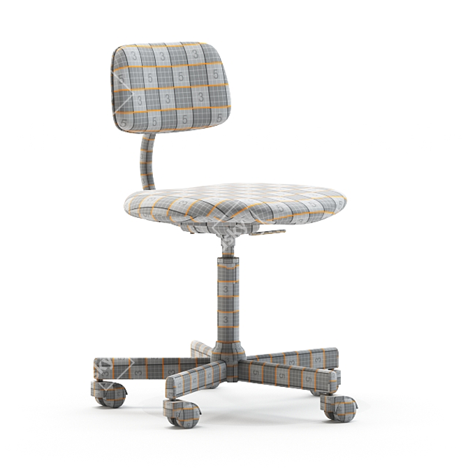 Elegant Beige Swivel Chair 3D model image 5