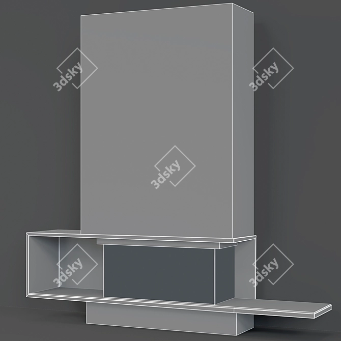 Minimalist Modern Fireplace 3D model image 4