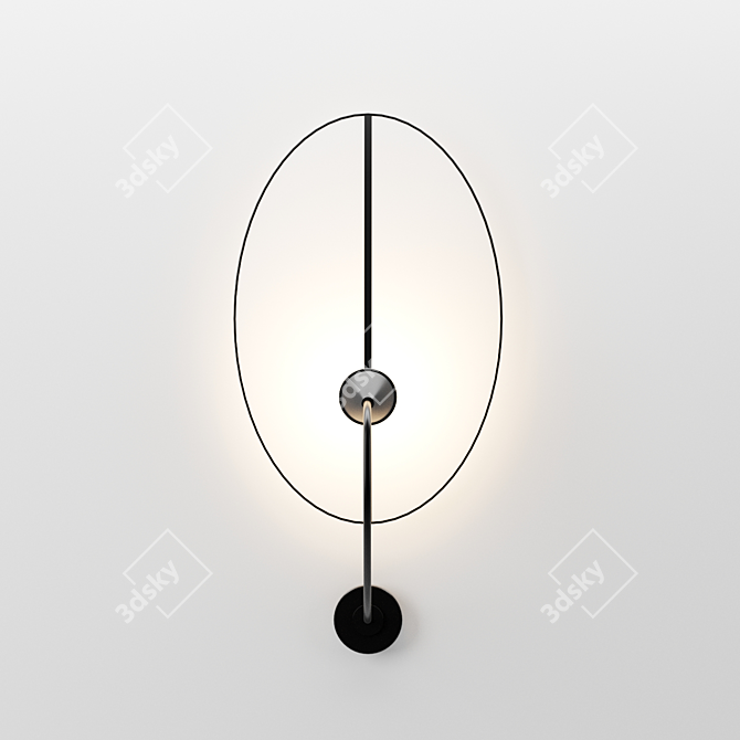 Minimalist Wall Lamp Grand Shield 3D model image 2