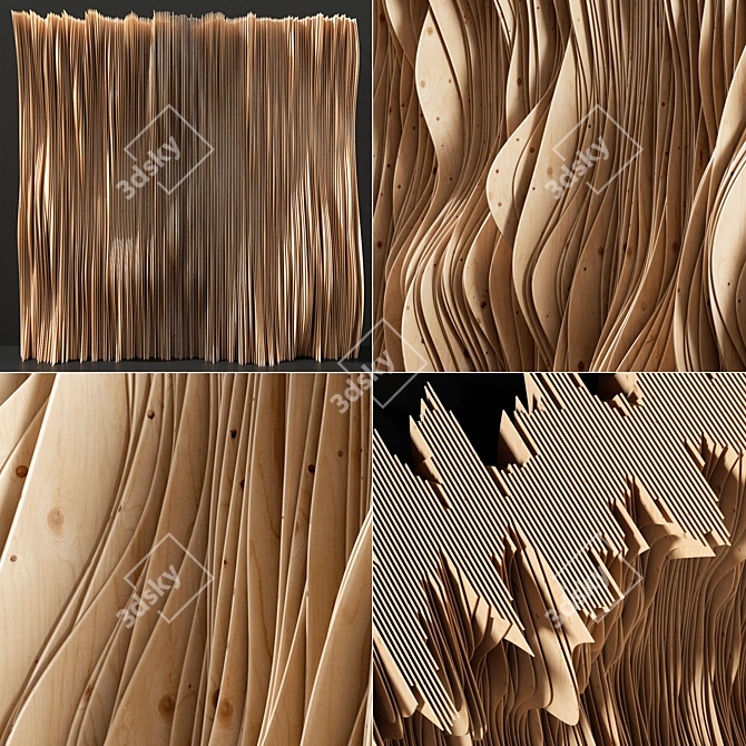 Parametric Plywood Panel Decor 3D model image 1