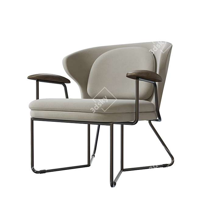 Relaxation Station: Chillax Lounge Chair 3D model image 2