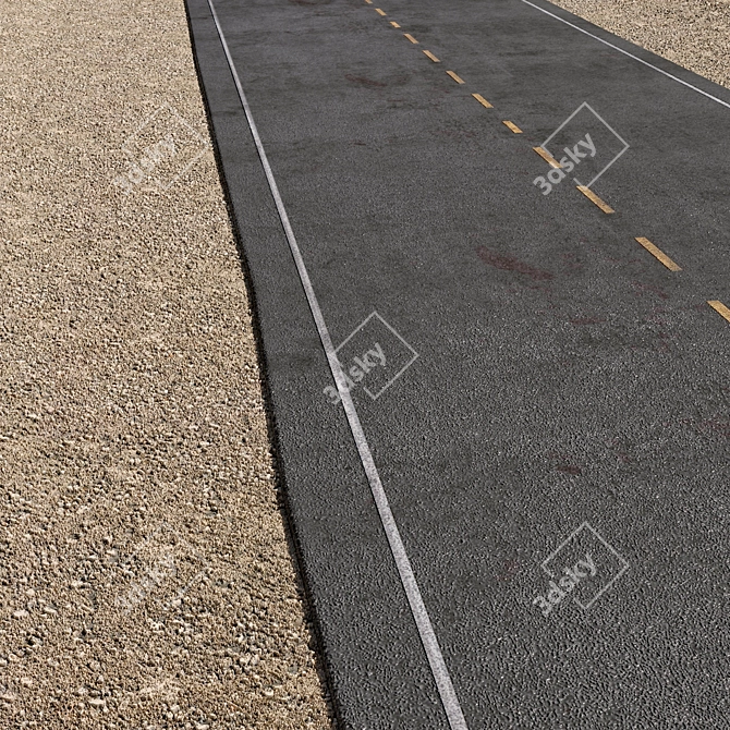 High-Quality Road Asphalt 3D model image 4