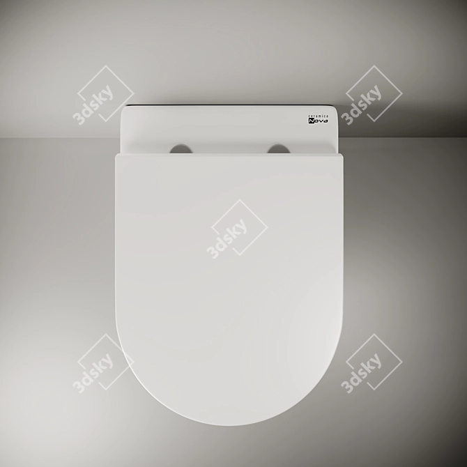 Title: Ceramica Nova Brick - CN314010 Corner Toilet 3D model image 3