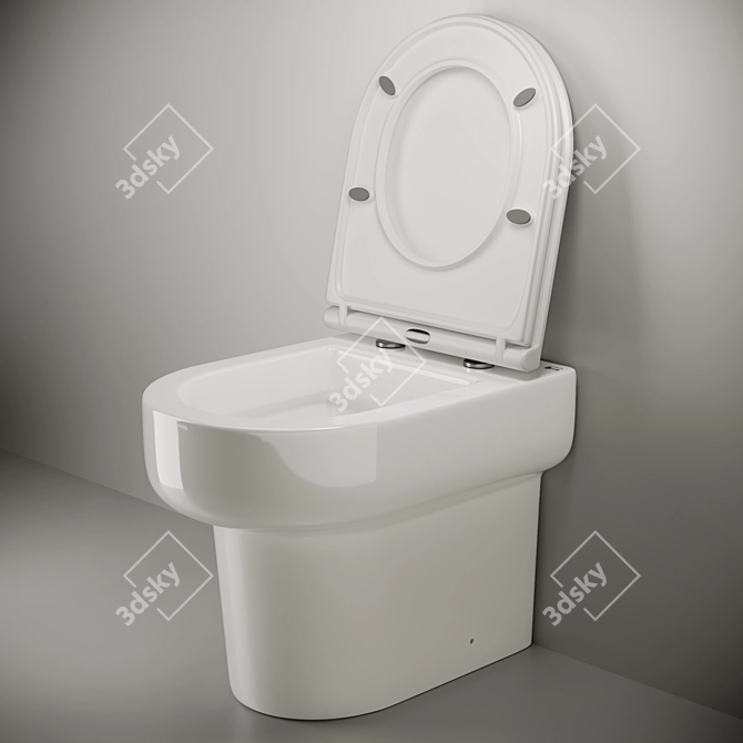 Title: Ceramica Nova Brick - CN314010 Corner Toilet 3D model image 4