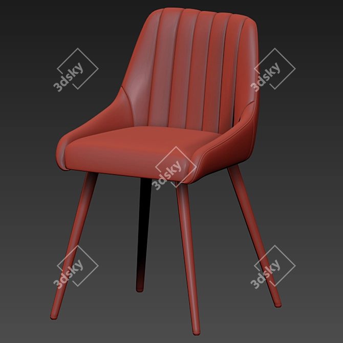 Amos Contemporary Dining Set 3D model image 3