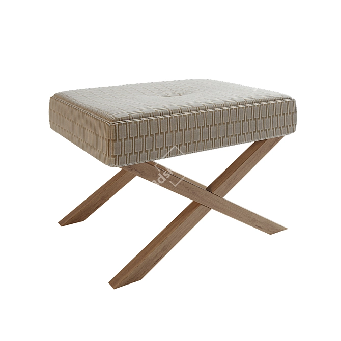 Lacrosse Ottoman: Versatile Stool 3D model image 2