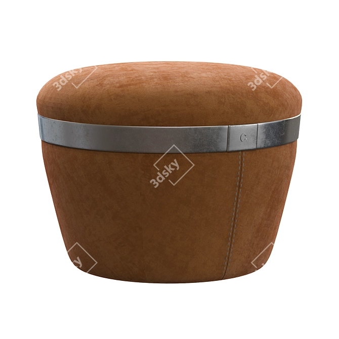 Elegant Portofino Pouf: Luxurious Comfort 3D model image 3