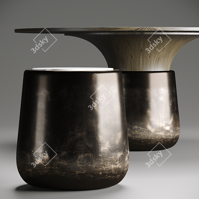 Modern Masai Table: Sleek Design, Versatile Function 3D model image 2