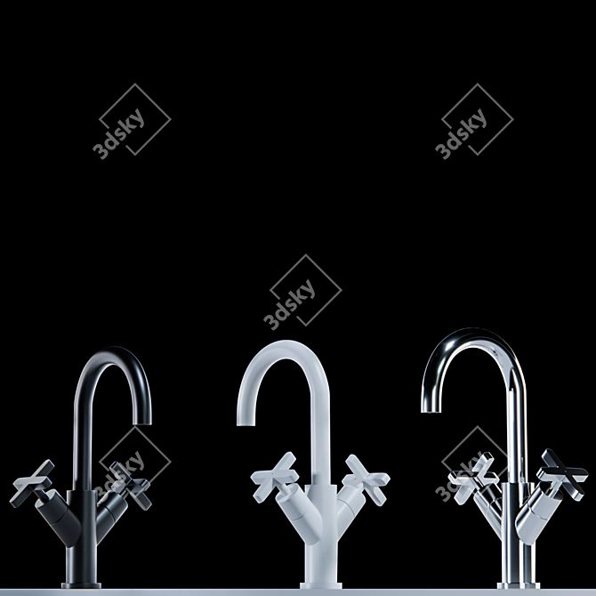 Nobili LIRA - Contemporary Cross-head Tap 3D model image 2