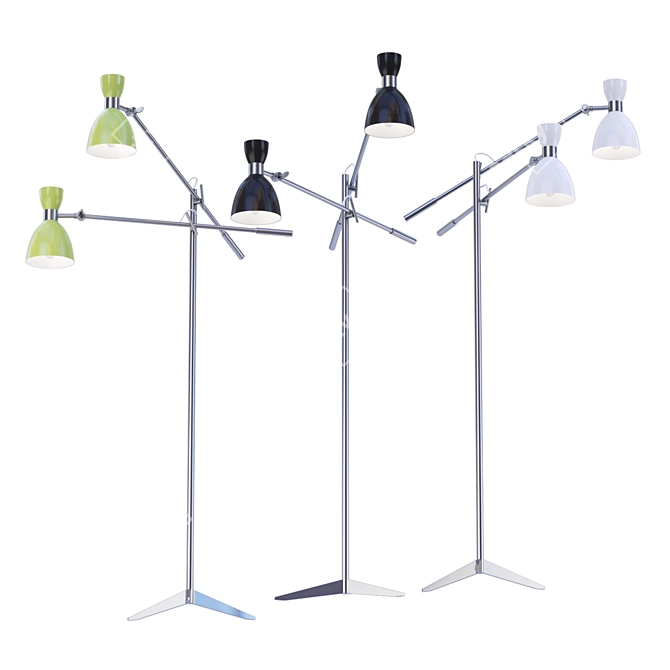 Charismatic Villa Lumi Floor Lamp 3D model image 1