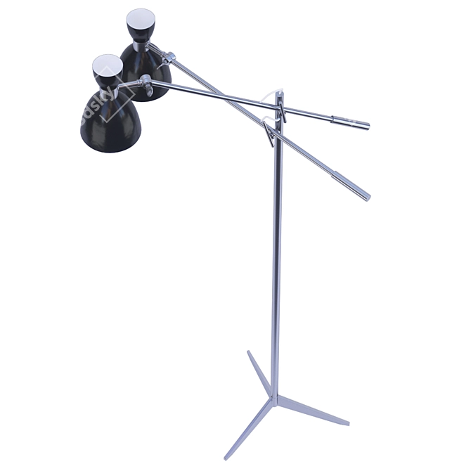 Charismatic Villa Lumi Floor Lamp 3D model image 2