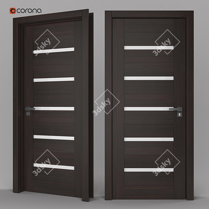 Cosmopolitan Interior Door: Sleek Elegance 3D model image 1