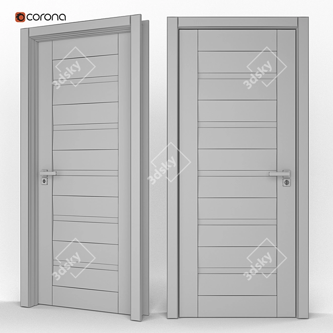 Cosmopolitan Interior Door: Sleek Elegance 3D model image 2