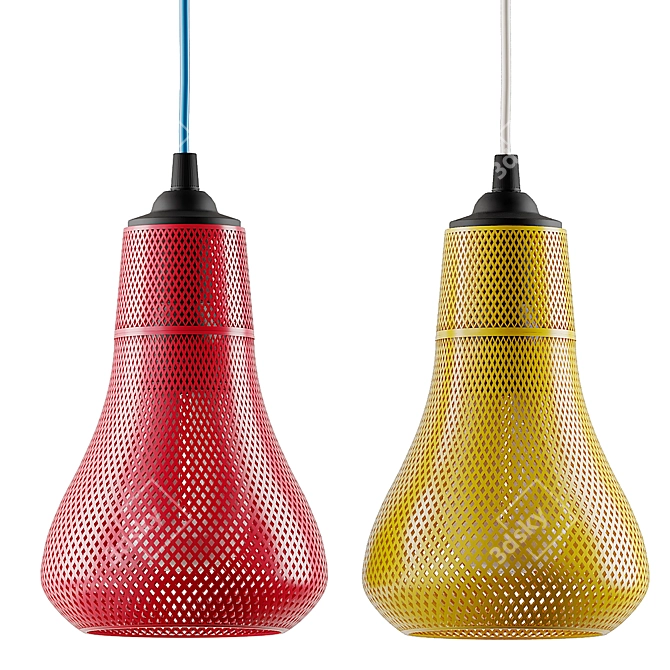 Elegant Kayans Pendant Light 3D model image 9