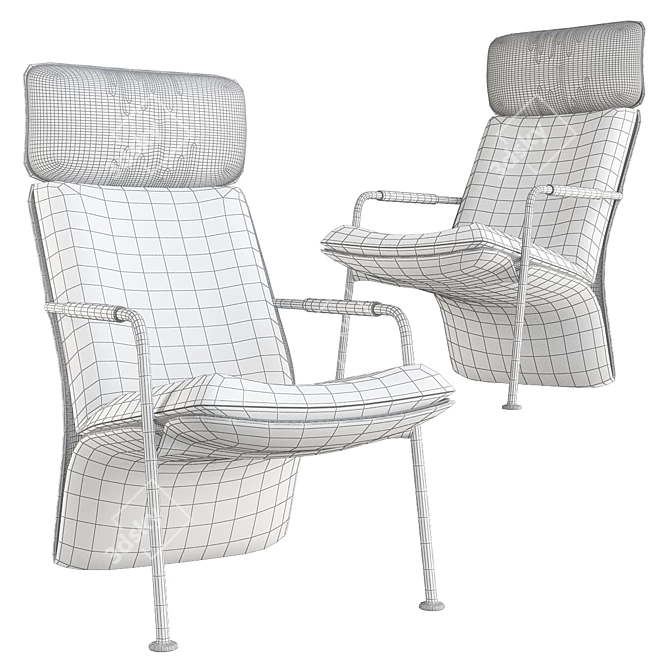 Luxurious Poltrona Frau Arabesque 3D model image 2