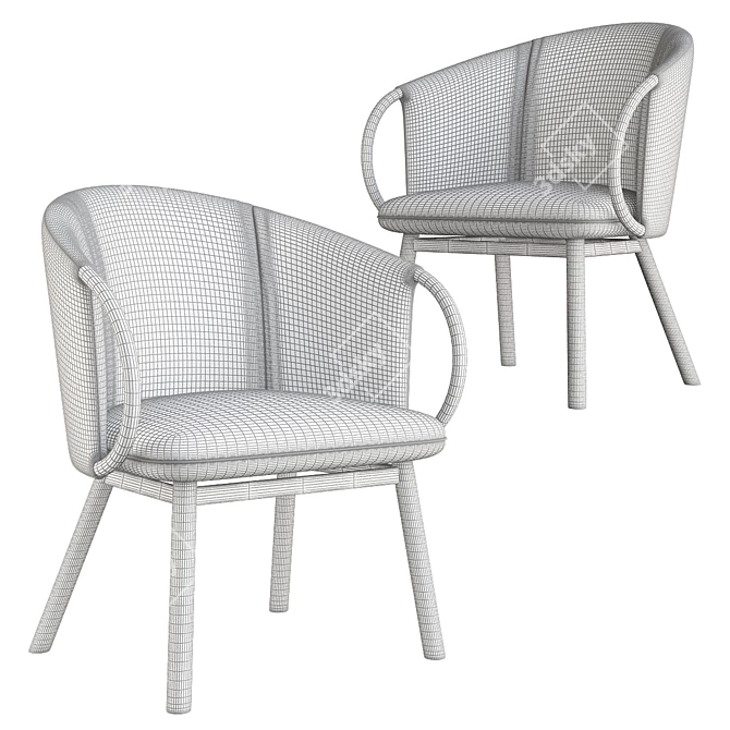 Elegant Zant 04 Chair 3D model image 2