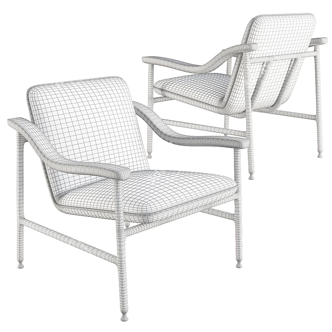 Russell Armchair: Modern Elegance with Versant Edition 3D model image 2