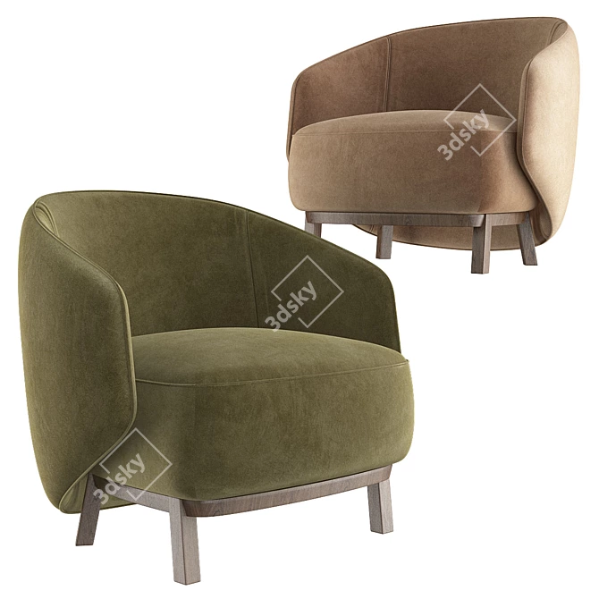 Elegant Ergonomic Bosc CONCHA 3D model image 1