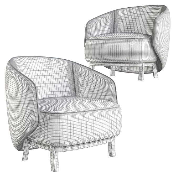 Elegant Ergonomic Bosc CONCHA 3D model image 2