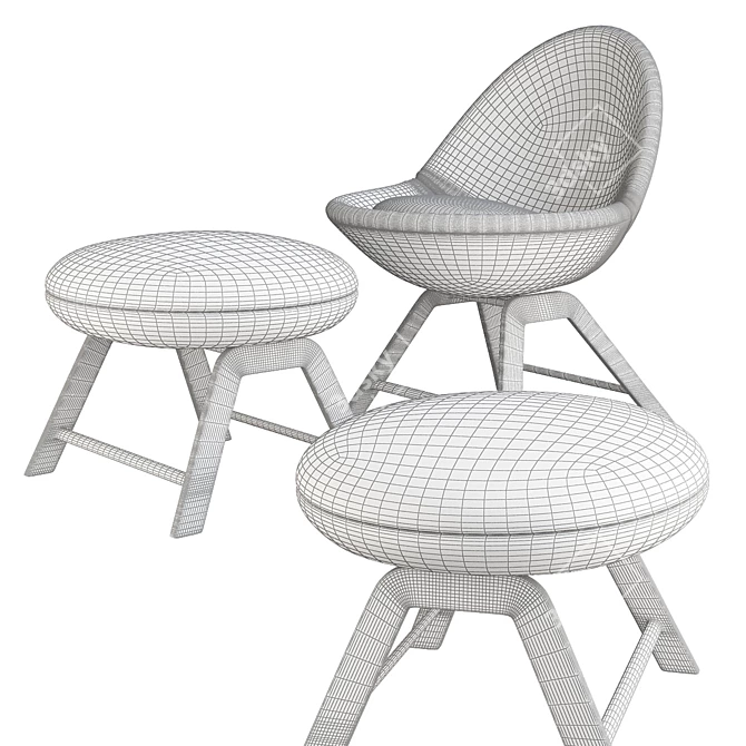 Mini Jo: Compact Chair for Modern Spaces 3D model image 2