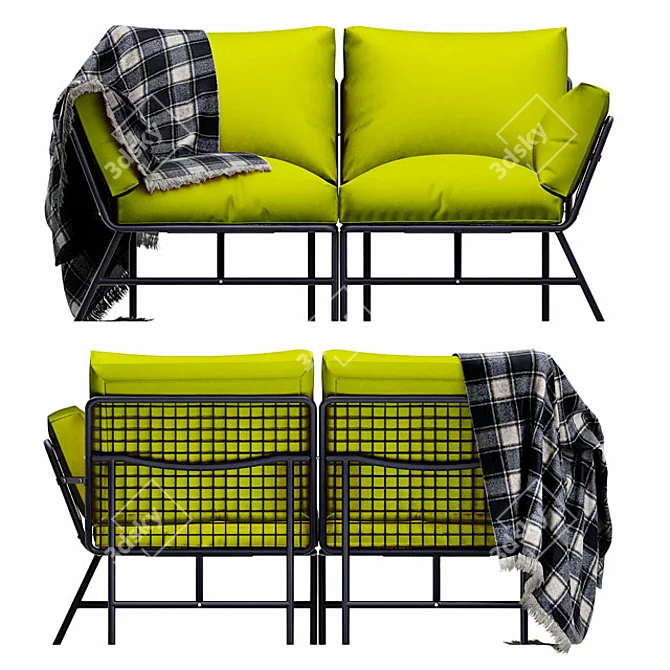 Outdoor Sofa Transformer: Stylish, Versatile, and Cozy 3D model image 4