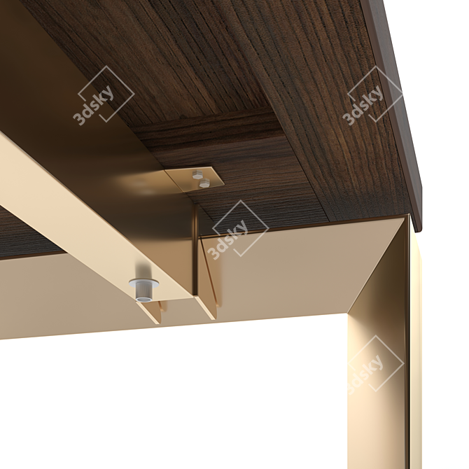 Sleek IKEA Executive Desk 3D model image 6