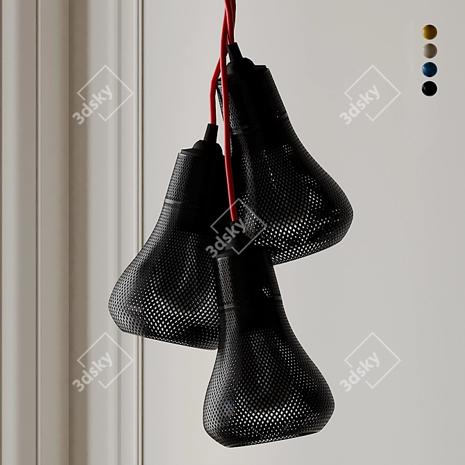 Stunning KAYAN Pendant Chandelier 3D model image 2