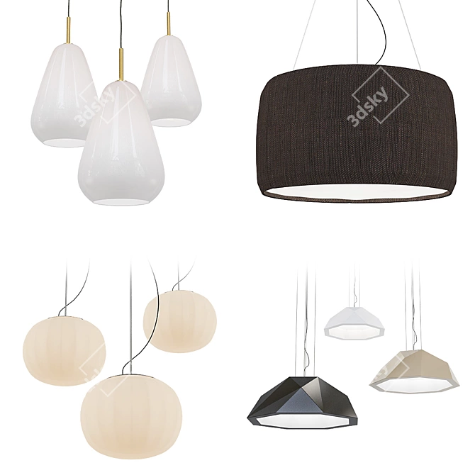 Modern Pendant Lighting Collection 3D model image 1