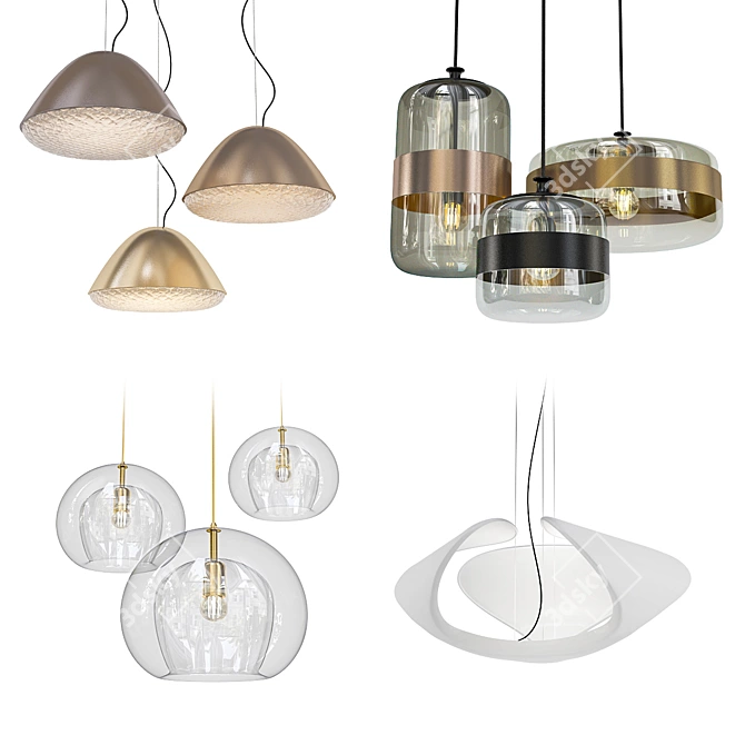 Modern Chandelier Collection 3D model image 1