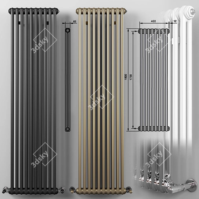 Stylish IRSAP TESI 2 Radiator 3D model image 1