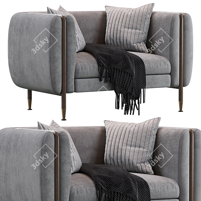 BARLOW 2019 Armchair: Elegant, Comfortable, and Stylish! 3D model image 3