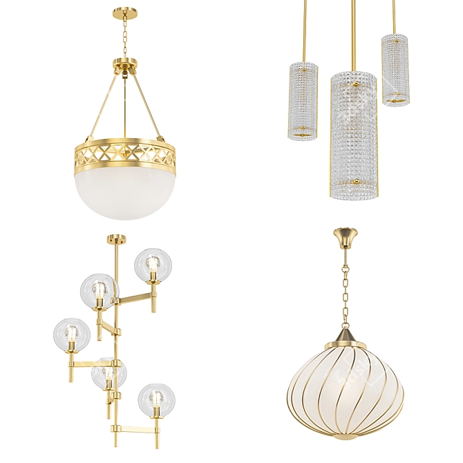 Modern Chandelier Collection 3D model image 1