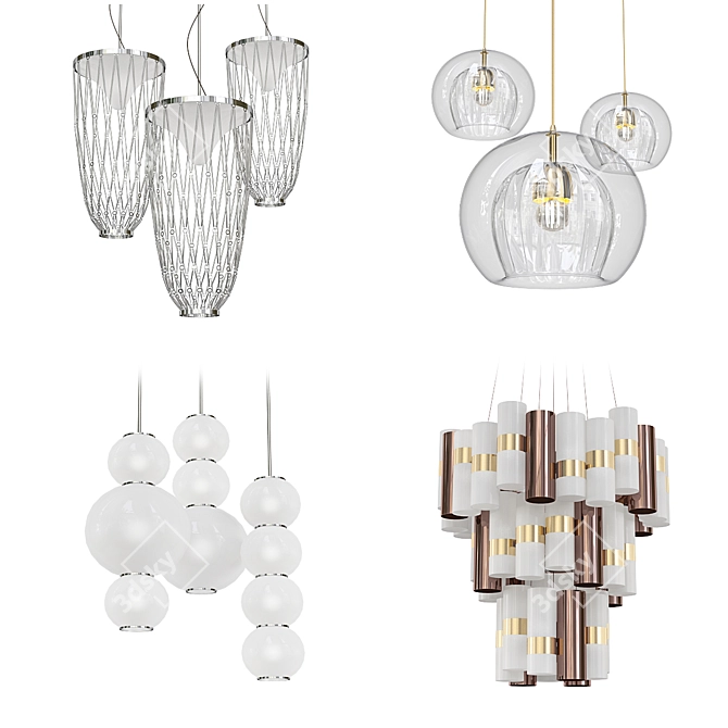 Modern Chandelier Collection 3D model image 1