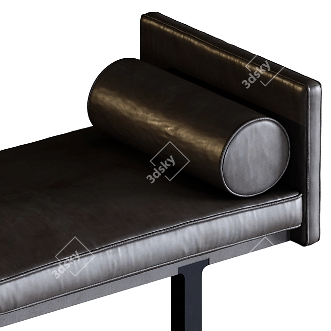 Vintage Style Archive Daybed 3D model image 2