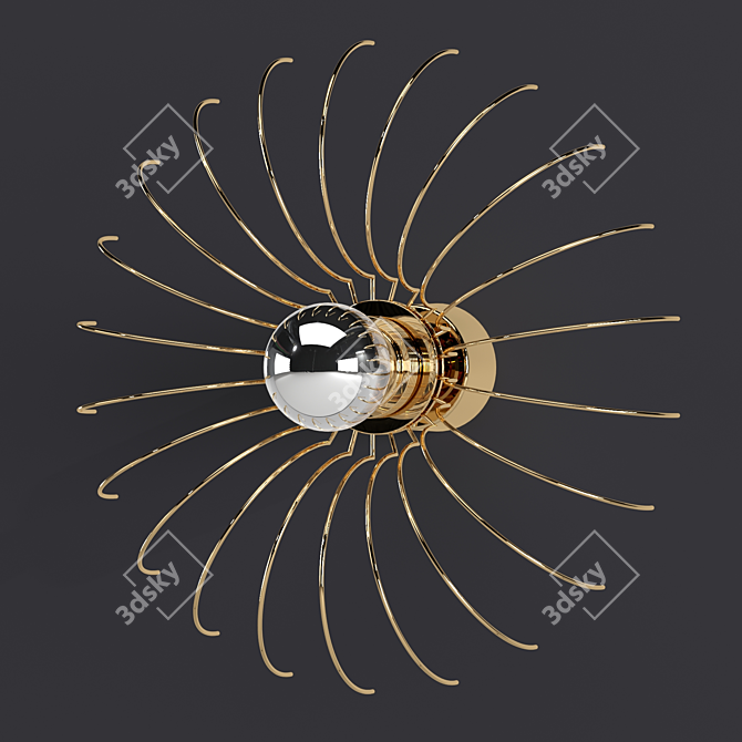 Golden Spider Wall Light 3D model image 3