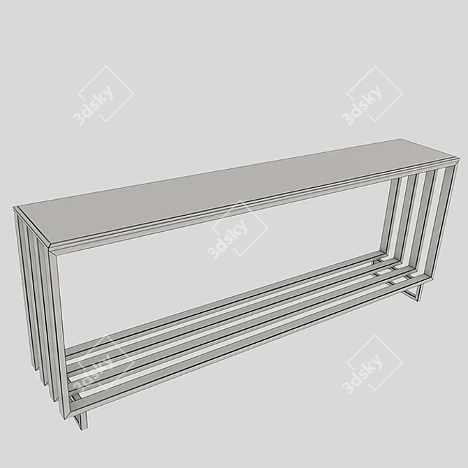 Sleek Console Table: 1.6m x 0.3m x 0.65m 3D model image 2