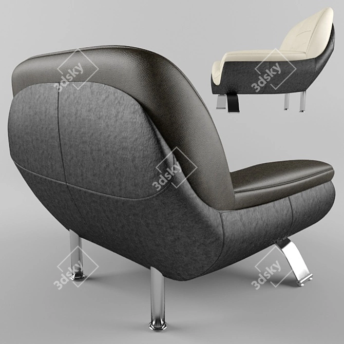 Modern Gala Collection Armchair 3D model image 3