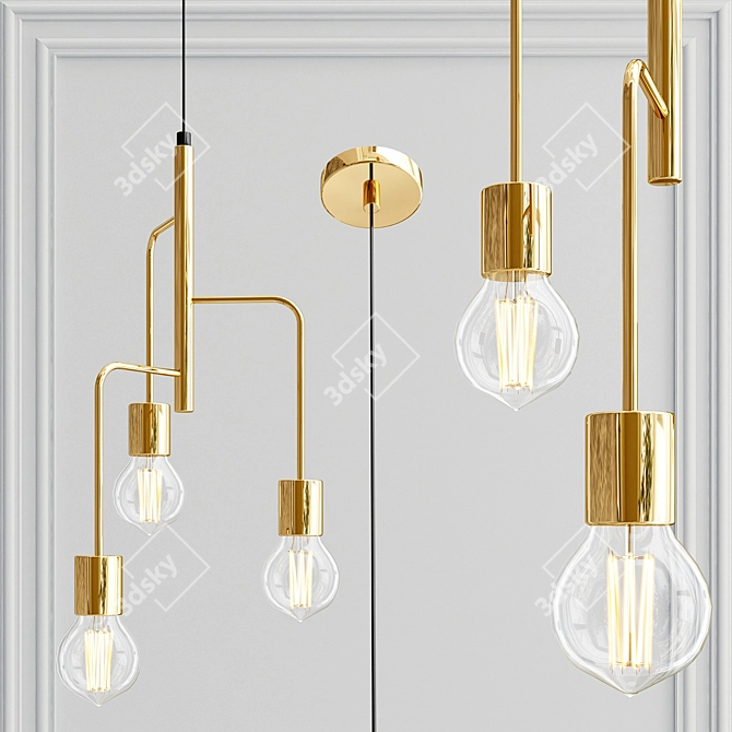 Valeria Sputnik Chandelier: Modern Ambient Lighting 3D model image 1