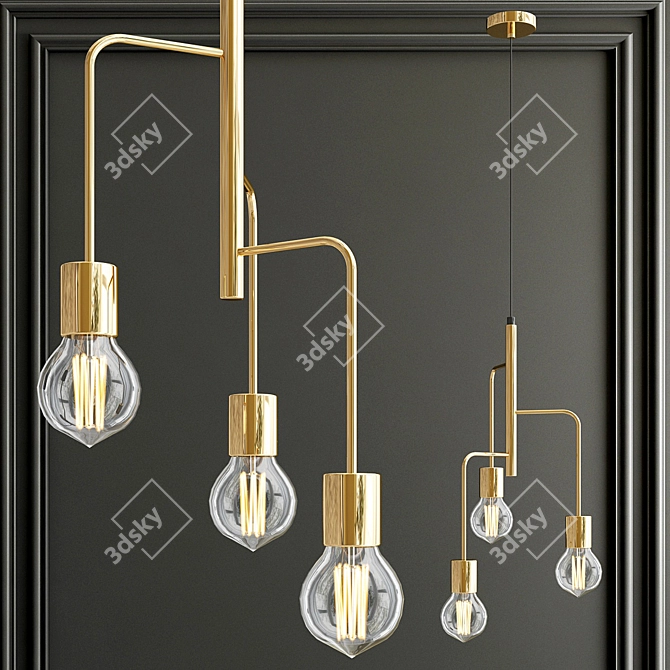 Valeria Sputnik Chandelier: Modern Ambient Lighting 3D model image 2