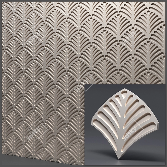 3D Gypsum Panel - Seamless Design Solution 3D model image 3