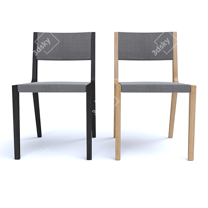 Fameg A-1607 Solid Wood Chair 3D model image 2