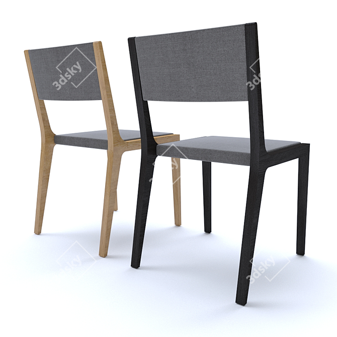Fameg A-1607 Solid Wood Chair 3D model image 3