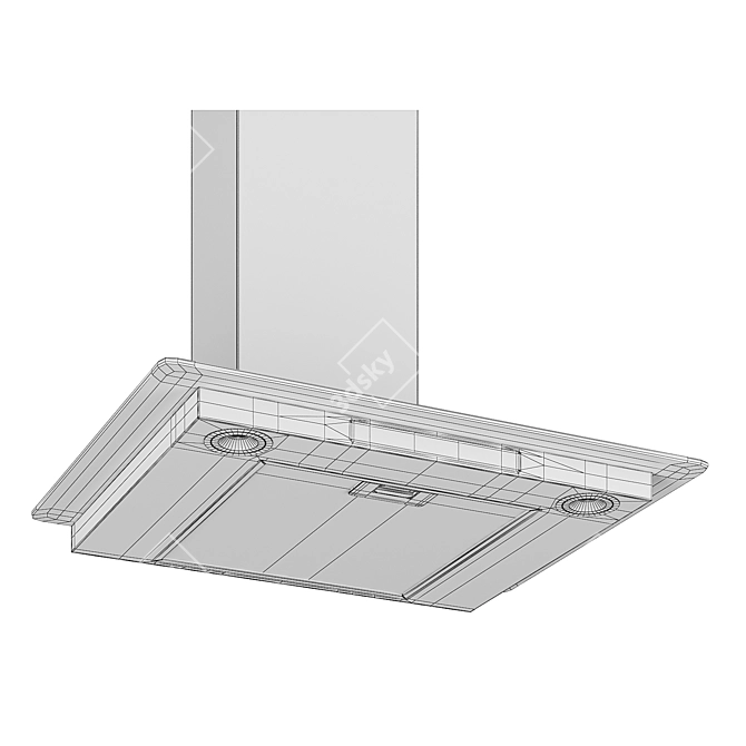 Sleek and Powerful Samsung Range Hood 3D model image 3