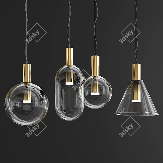 Captivating Bomma Smoke Pendant 3D model image 1